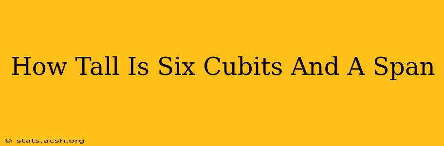 How Tall Is Six Cubits And A Span