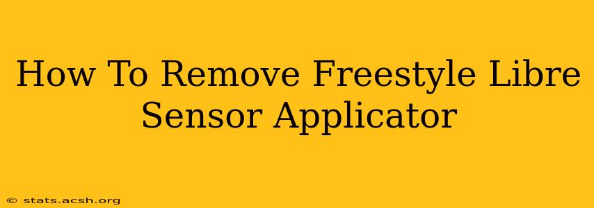 How To Remove Freestyle Libre Sensor Applicator