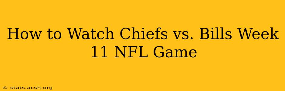 How to Watch Chiefs vs. Bills Week 11 NFL Game