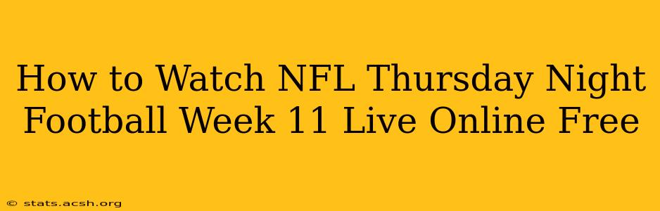 How to Watch NFL Thursday Night Football Week 11 Live Online Free