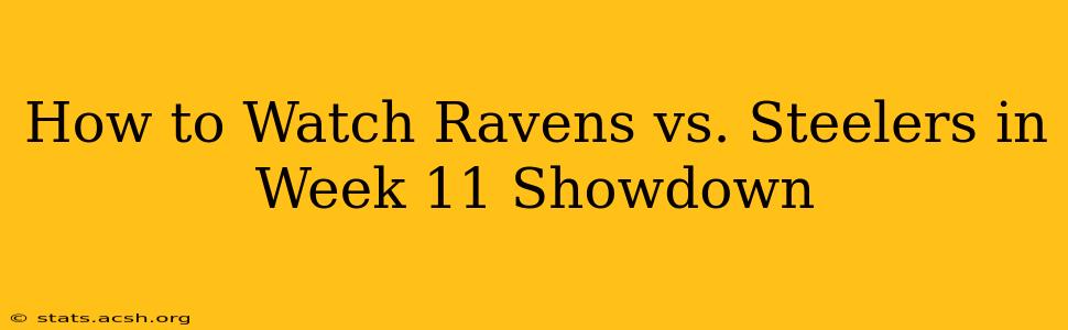 How to Watch Ravens vs. Steelers in Week 11 Showdown