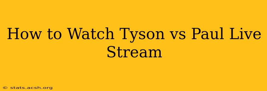 How to Watch Tyson vs Paul Live Stream