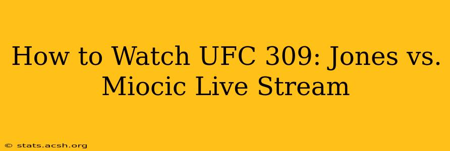 How to Watch UFC 309: Jones vs. Miocic Live Stream