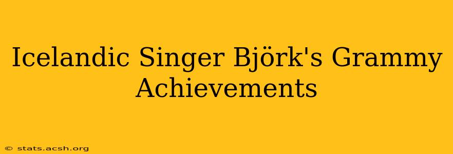 Icelandic Singer Björk's Grammy Achievements