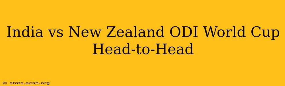 India vs New Zealand ODI World Cup Head-to-Head