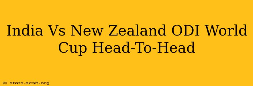 India Vs New Zealand Odi World Cup Head To Head