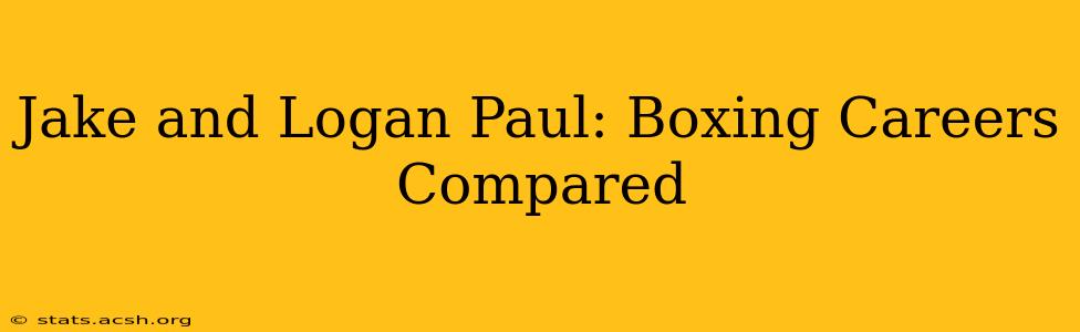 Jake and Logan Paul: Boxing Careers Compared