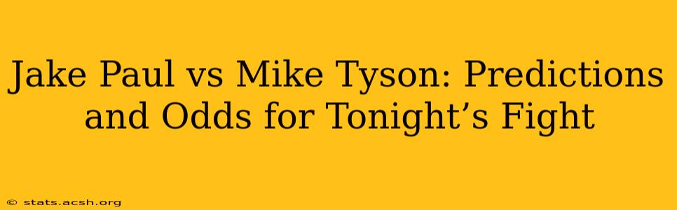 Jake Paul vs Mike Tyson: Predictions and Odds for Tonight’s Fight