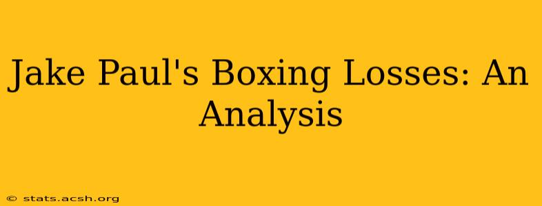 Jake Paul's Boxing Losses: An Analysis