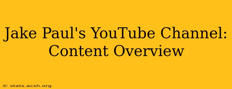 Jake Paul's YouTube Channel: Content Overview