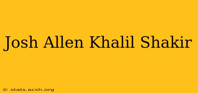 Josh Allen Khalil Shakir