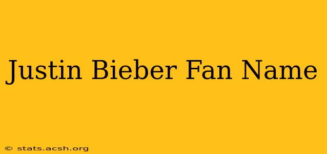 Justin Bieber Fan Name