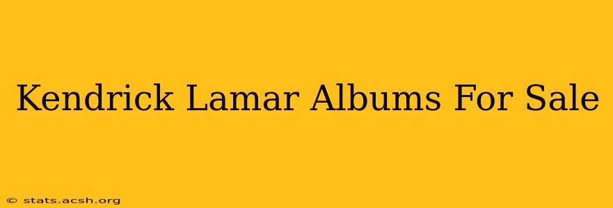 Kendrick Lamar Albums For Sale