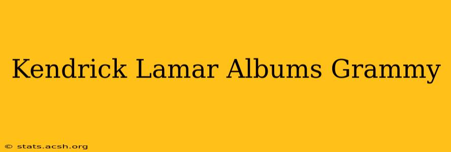 Kendrick Lamar Albums Grammy