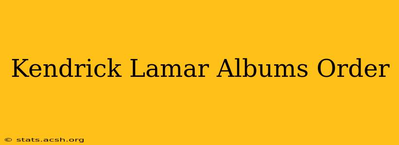 Kendrick Lamar Albums Order