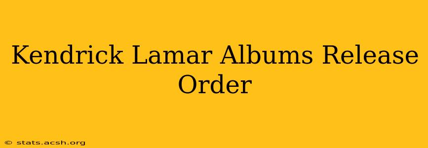 Kendrick Lamar Albums Release Order