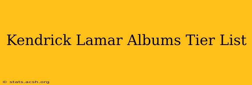 Kendrick Lamar Albums Tier List