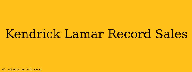 Kendrick Lamar Record Sales