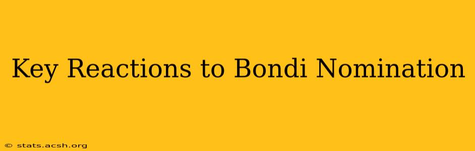 Key Reactions to Bondi Nomination