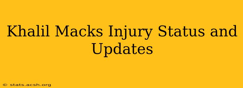 Khalil Macks Injury Status and Updates