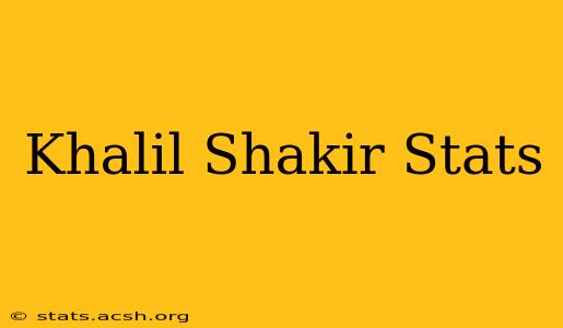 Khalil Shakir Stats