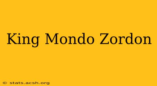 King Mondo Zordon