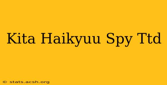 Kita Haikyuu Spy Ttd