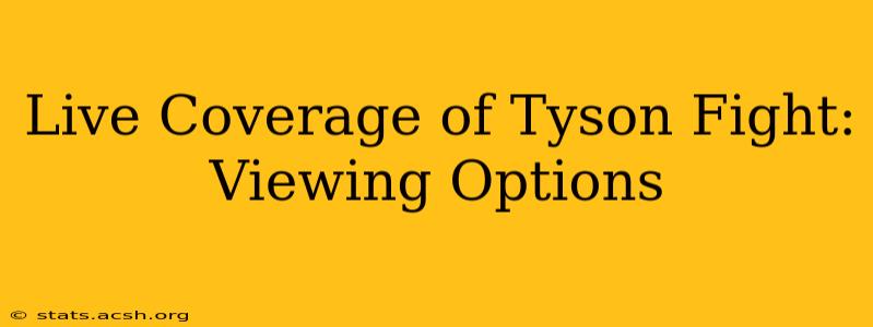 Live Coverage of Tyson Fight: Viewing Options