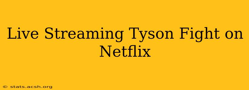 Live Streaming Tyson Fight on Netflix