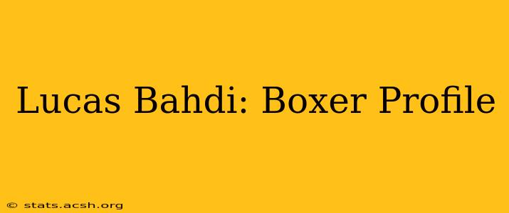 Lucas Bahdi: Boxer Profile