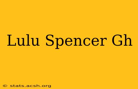 Lulu Spencer Gh