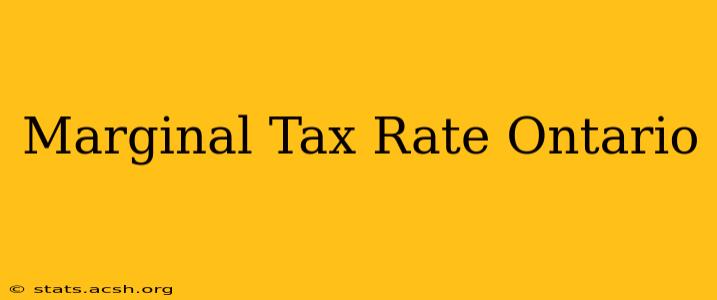 Marginal Tax Rate Ontario