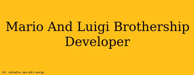 Mario And Luigi Brothership Developer