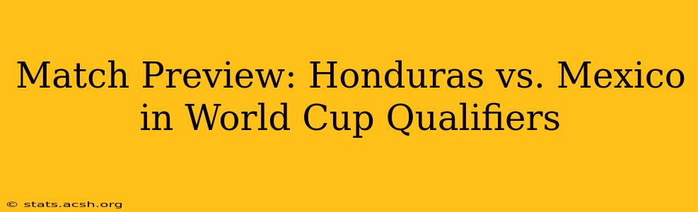 Match Preview: Honduras vs. Mexico in World Cup Qualifiers