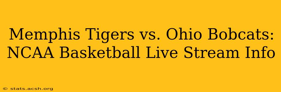 Memphis Tigers vs. Ohio Bobcats: NCAA Basketball Live Stream Info