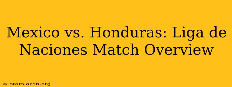 Mexico vs. Honduras: Liga de Naciones Match Overview