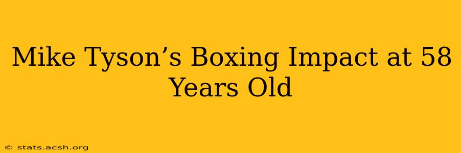 Mike Tyson’s Boxing Impact at 58 Years Old