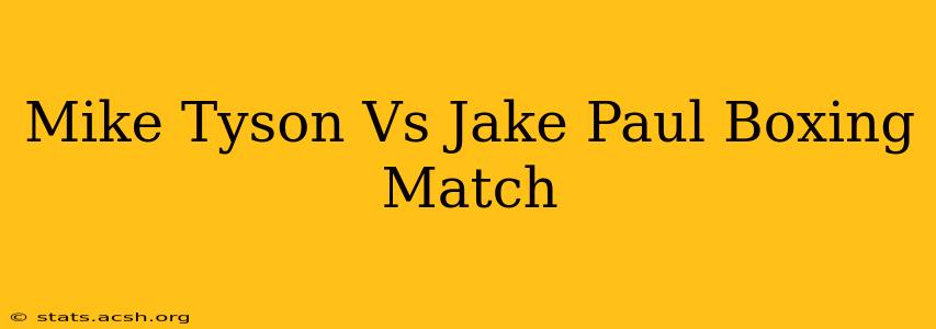 Mike Tyson Vs Jake Paul Boxing Match