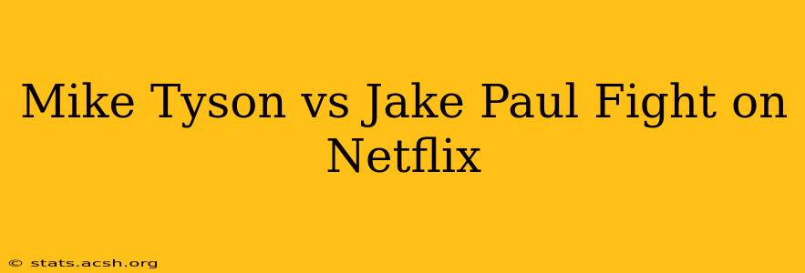 Mike Tyson vs Jake Paul Fight on Netflix