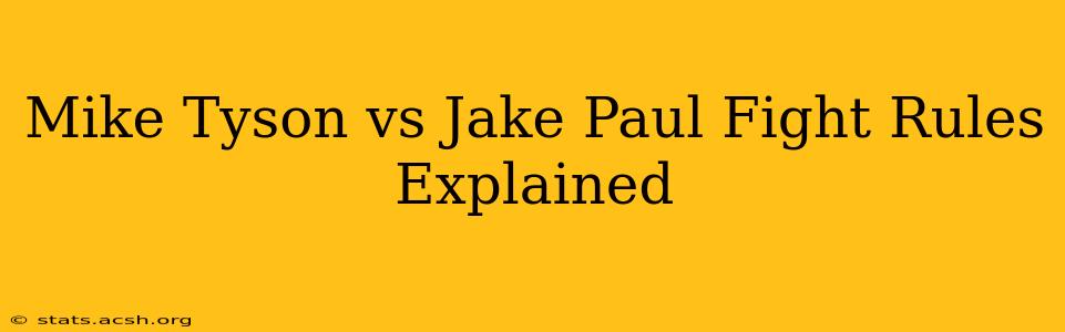 Mike Tyson vs Jake Paul Fight Rules Explained