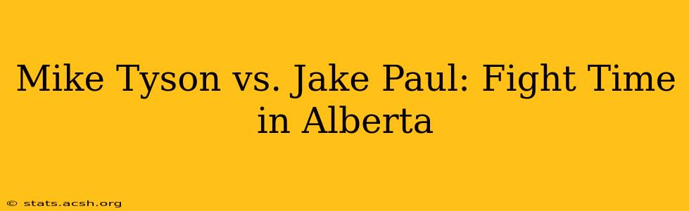 Mike Tyson vs. Jake Paul: Fight Time in Alberta