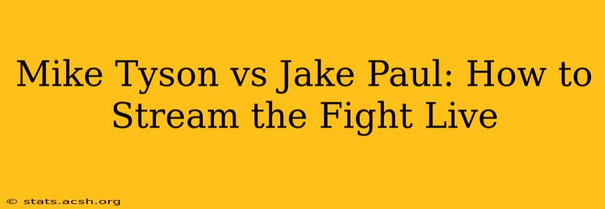 Mike Tyson vs Jake Paul: How to Stream the Fight Live