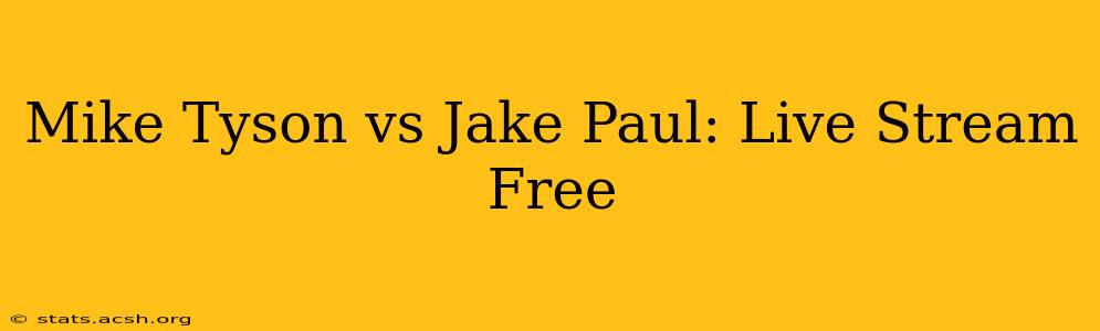 Mike Tyson vs Jake Paul: Live Stream Free