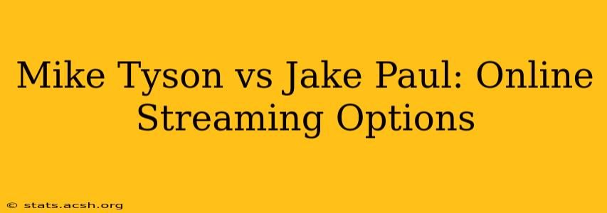 Mike Tyson vs Jake Paul: Online Streaming Options