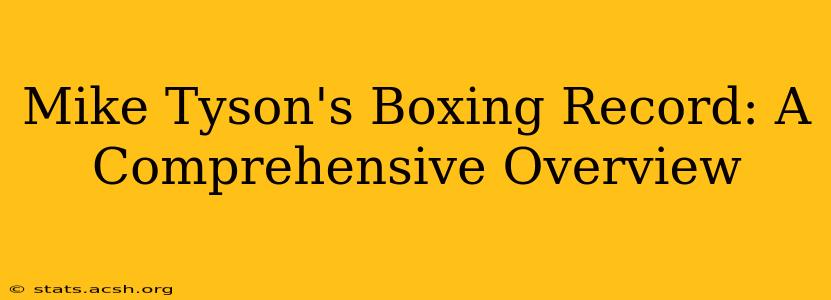 Mike Tyson's Boxing Record: A Comprehensive Overview