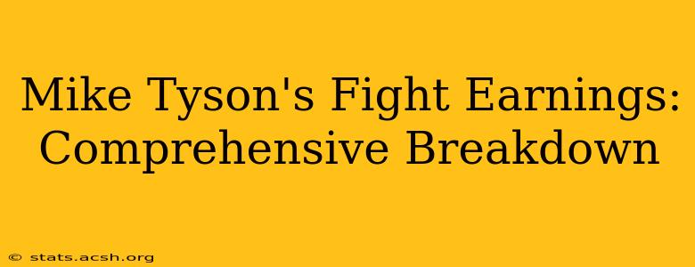 Mike Tyson's Fight Earnings: Comprehensive Breakdown