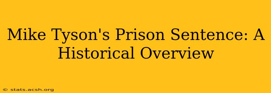 Mike Tyson's Prison Sentence: A Historical Overview