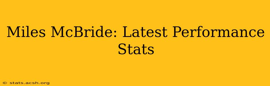 Miles McBride: Latest Performance Stats