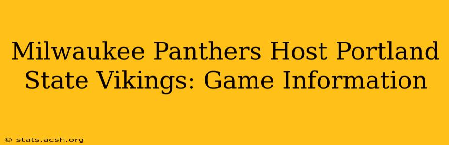 Milwaukee Panthers Host Portland State Vikings: Game Information