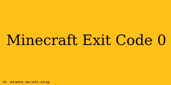 Minecraft Exit Code 0